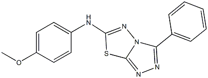 3-Phenyl-N-(4-methoxyphenyl)-1,2,4-triazolo[3,4-b][1,3,4]thiadiazol-6-amine 结构式