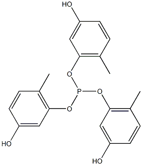 Phosphorous acid tri(3-hydroxy-6-methylphenyl) ester 结构式