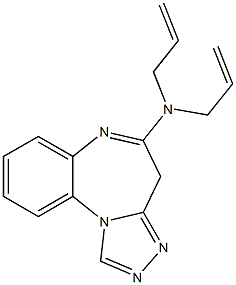5-[Bis(2-propenyl)amino]-4H-[1,2,4]triazolo[4,3-a][1,5]benzodiazepine 结构式
