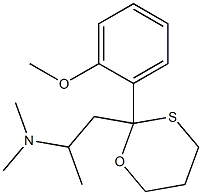 2-(2-Methoxyphenyl)-2-[2-(dimethylamino)propyl]-1,3-oxathiane 结构式