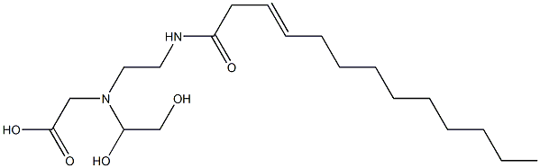 N-(1,2-Dihydroxyethyl)-N-[2-(3-tridecenoylamino)ethyl]aminoacetic acid 结构式