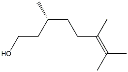 [R,(+)]-3,6,7-Trimethyl-6-octene-1-ol 结构式