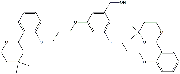 3,5-Bis[[3-[2-(4,4-dimethyl-1,3-dioxan-2-yl)phenoxy]propyl]oxy]benzyl alcohol 结构式