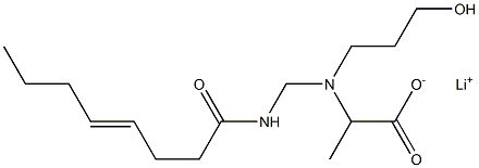 2-[N-(3-Hydroxypropyl)-N-(4-octenoylaminomethyl)amino]propionic acid lithium salt 结构式