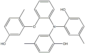 N,N-Bis(2-hydroxy-5-methylphenyl)-2-(3-hydroxy-6-methylphenoxy)benzenamine 结构式