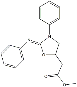 2-(Phenylimino)-3-phenyloxazolidine-5-acetic acid methyl ester 结构式