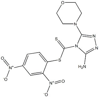 3-Amino-5-morpholino-4H-1,2,4-triazole-4-dithiocarboxylic acid 2,4-dinitrophenyl ester 结构式