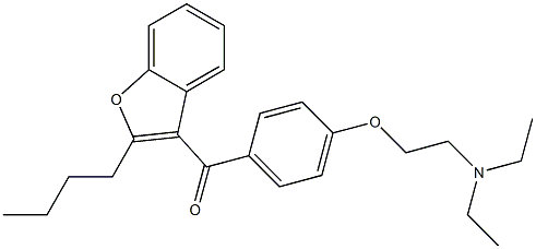 2-Butyl-3-[4-(2-diethylaminoethoxy)benzoyl]benzofuran 结构式