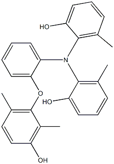 N,N-Bis(2-hydroxy-6-methylphenyl)-2-(3-hydroxy-2,6-dimethylphenoxy)benzenamine 结构式