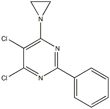 6-(1-Aziridinyl)-4,5-dichloro-2-phenylpyrimidine 结构式