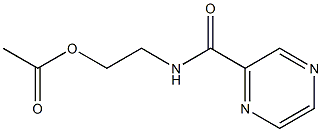 Acetic acid 2-(2-pyrazinylcarbonylamino)ethyl ester 结构式