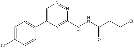 3-Chloropropionic acid 2-[5-(4-chlorophenyl)-1,2,4-triazin-3-yl] hydrazide 结构式