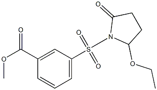 5-Ethoxy-1-[[3-(methoxycarbonyl)phenyl]sulfonyl]pyrrolidin-2-one 结构式