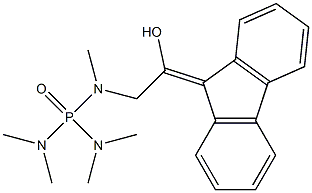 [Methyl[2-hydroxy-2-(9H-fluoren-9-ylidene)ethyl]amino]bis(dimethylamino)phosphine oxide 结构式