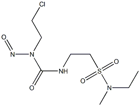 1-(2-Chloroethyl)-3-[2-(methylethylsulfamoyl)ethyl]-1-nitrosourea 结构式