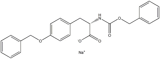 4-(Benzyloxy)-N-(benzyloxycarbonyl)-L-phenylalanine sodium salt 结构式