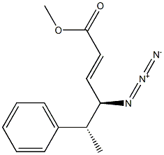 (2E,4R,5R)-4-Azido-5-phenyl-2-hexenoic acid methyl ester 结构式