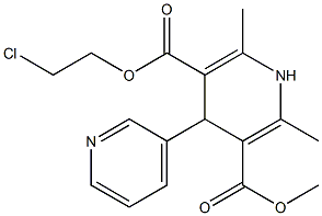 4-(Pyridin-3-yl)-1,4-dihydro-2,6-dimethylpyridine-3,5-dicarboxylic acid 3-methyl 5-(2-chloroethyl) ester 结构式