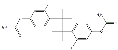 4,4'-(1,1,2,2-Tetramethyl-1,2-ethanediyl)bis(3-fluorophenol carbamate) 结构式