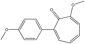2-Methoxy-7-(4-methoxyphenyl)-2,4,6-cycloheptatrien-1-one 结构式