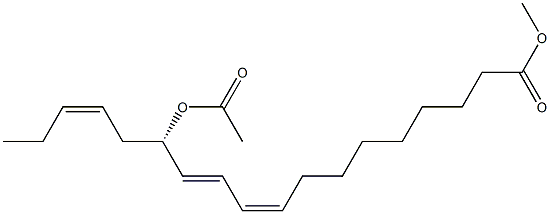 (9Z,11E,13S,15Z)-13-Acetoxy-9,11,15-octadecatrienoic acid methyl ester 结构式