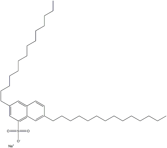 3,7-Ditetradecyl-1-naphthalenesulfonic acid sodium salt 结构式