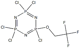 2,4,4,6,6-Pentachloro-2-(2,2,2-trifluoroethoxy)-1,3,5,2,4,6-triazatriphosphorine 结构式