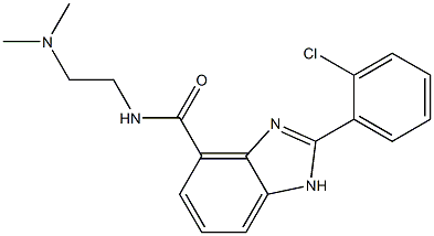 2-(2-Chlorophenyl)-N-[2-(dimethylamino)ethyl]-1H-benzimidazole-4-carboxamide 结构式