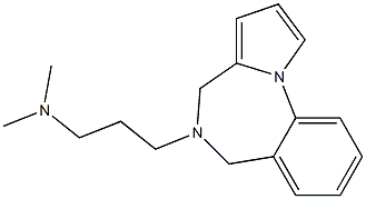 5-[3-(Dimethylamino)propyl]-5,6-dihydro-4H-pyrrolo[1,2-a][1,4]benzodiazepine 结构式