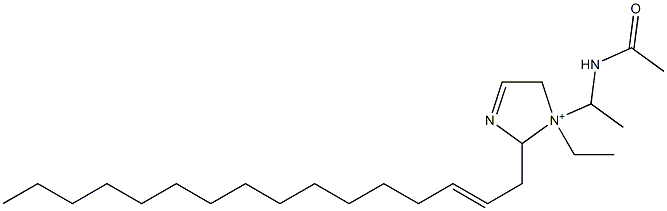 1-[1-(Acetylamino)ethyl]-1-ethyl-2-(2-hexadecenyl)-3-imidazoline-1-ium 结构式