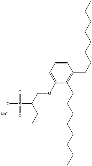 1-(2,3-Dioctylphenoxy)butane-2-sulfonic acid sodium salt 结构式