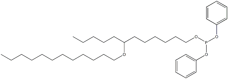 Phosphorous acid 7-(dodecyloxy)dodecyldiphenyl ester 结构式