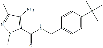 N-(4-tert-Butylbenzyl)-1,3-dimethyl-4-amino-1H-pyrazole-5-carboxamide 结构式