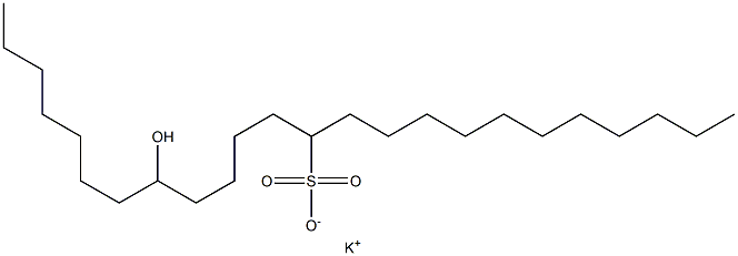 17-Hydroxytetracosane-12-sulfonic acid potassium salt 结构式