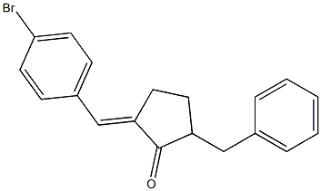 2-[(E)-4-Bromobenzylidene]-5-(benzyl)cyclopentan-1-one 结构式
