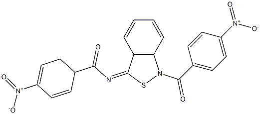 1-(p-Nitrobenzoyl)-3(1H)-(p-nitrobenzoyl)imino-2,1-benzisothiazole 结构式