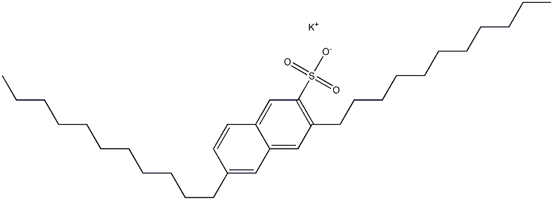 3,6-Diundecyl-2-naphthalenesulfonic acid potassium salt 结构式