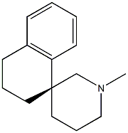 (1R)-3,4-Dihydro-1'-methylspiro[naphthalene-1(2H),3'-piperidine] 结构式