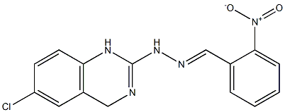 2-Nitrobenzaldehyde [[6-chloro-1,4-dihydroquinazolin]-2-yl]hydrazone 结构式