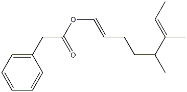 Phenylacetic acid 5,6-dimethyl-1,6-octadienyl ester 结构式