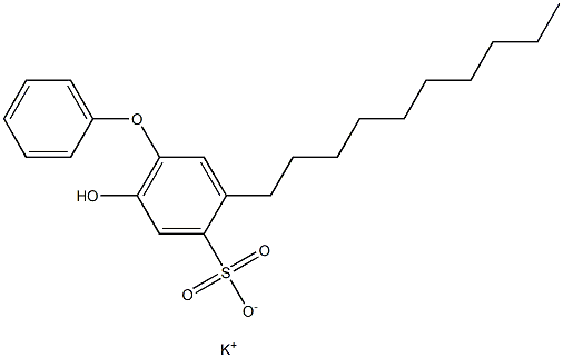 6-Hydroxy-3-decyl[oxybisbenzene]-4-sulfonic acid potassium salt 结构式