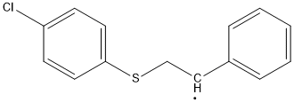 2-[(4-Chlorophenyl)thio]-1-phenylethyl radical 结构式