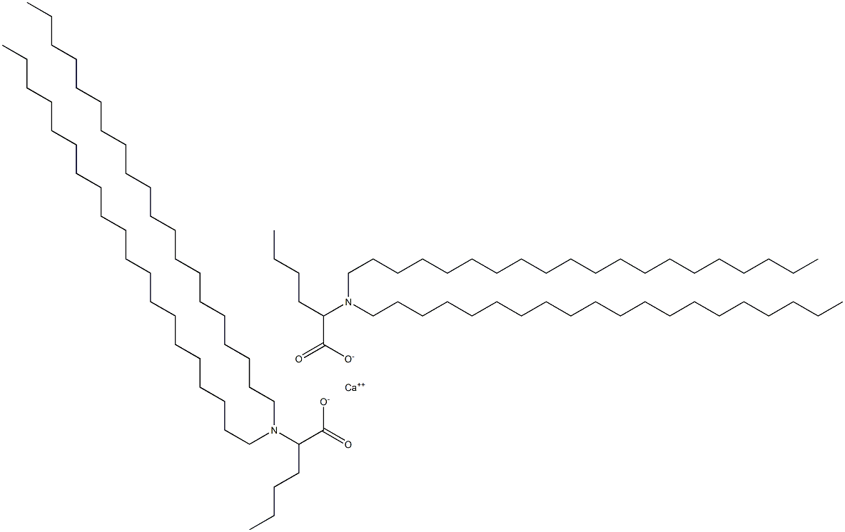 Bis[2-(diicosylamino)hexanoic acid]calcium salt 结构式