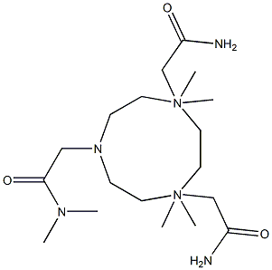 N,N,N',N',N'',N''-Hexamethyl-1,4,7-triazacyclononane-1,4,7-tri(acetamide) 结构式