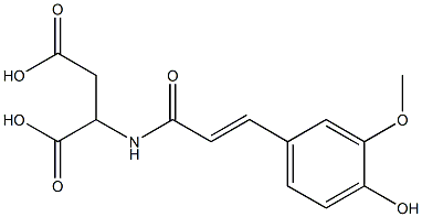 2-[[(E)-3-(4-Hydroxy-3-methoxyphenyl)acryloyl]amino]succinic acid 结构式