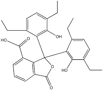 1,1-Bis(2,5-diethyl-6-hydroxyphenyl)-1,3-dihydro-3-oxoisobenzofuran-7-carboxylic acid 结构式