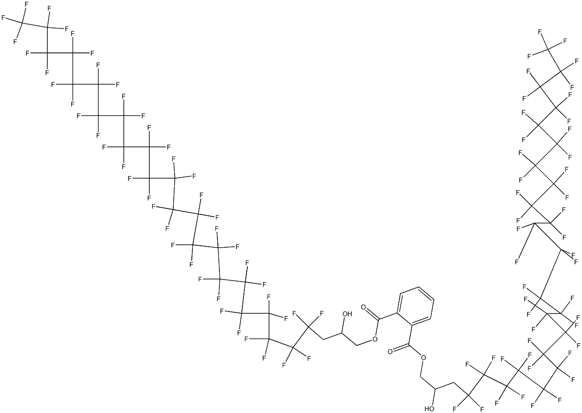 Phthalic acid di[3-(heptatetracontafluorotricosyl)-2-hydroxypropyl] ester 结构式