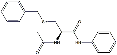 [R,(-)]-2-Acetylamino-3-(benzylseleno)-N-phenylpropionamide 结构式