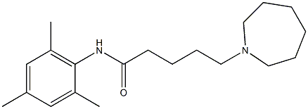 N-(2,4,6-Trimethylphenyl)-5-[(hexahydro-1H-azepin)-1-yl]pentanamide 结构式