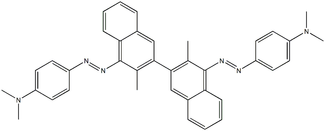 4,4'-Bis(4-dimethylaminophenylazo)-3,3'-dimethyl-2,2'-binaphthalene 结构式